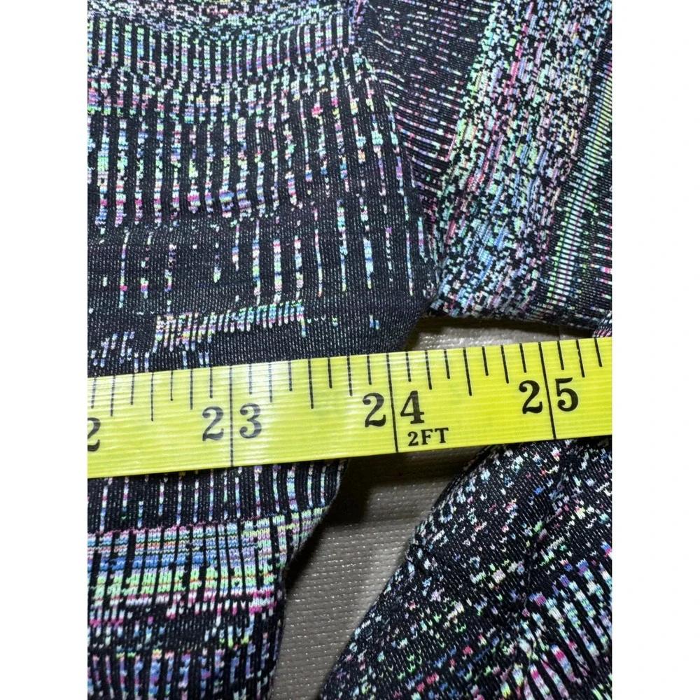 Lululemon Multicolor Glitch Pattern Cropped Quarter Zip Pullover Top